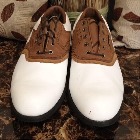 Vintage Footjoy Dryjoy Saddle White/ Brown Oxfords / Style #35658 -Size 8.5M Men main image 4